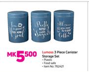Lumoss 3 Piece Canister Storage Set