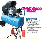 Tradeair 50L Air Compressor 5 Piece Accessory