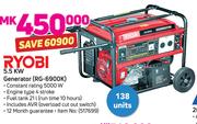 Ryobi 5.5 KW Generator RG-6900K