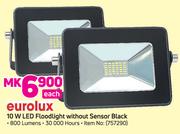 Eurolux 10W LED Floodlight Without Sensor Black-Each