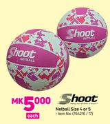 Shoot Netball Size 4 Or 5-Each