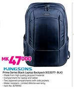 Kingsons Prime Series Black Laptop Backpack KS3077-BLK
