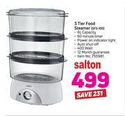 Salton 3 Tier Food Steamer SFS-100