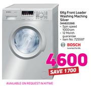 Bosch 6kg Front Loader Washing Maching Silver WAB20268