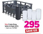 HCS Crate Grey With Hi Ball 24’s-Per Set