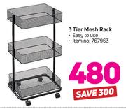 3-Tier Mesh Rack