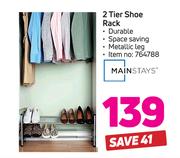 Mainstays 2 Tier Shoe Rack