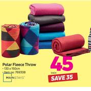 Mainstays Polar Fleece Throw-Each