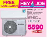 Logik 12000 BTU Split Aircon Unit GLM-12