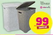 Miss Molly Floral Linen Bin With Lid-Each