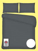 Always Home King Super Soft Duvet Cover Wide Stripe Includes Two Matching Pillowcases