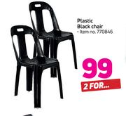 Plastic Black Chair-For 2