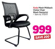 Koda Mesh Midback Visitor Chair Black Santorini