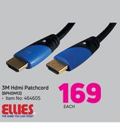 Ellies 3M HDMI Patchcord BPHDM13-Each