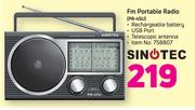 Sinotec FM Portable Radio PR-45U