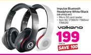 Volkano Impulse Bluetooth Headphone White/Black VB-VH102-WT-Each
