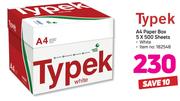 Typek A4 White Paper Box-5x500 Sheets