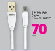 Swiss Mic USB Cable-Each