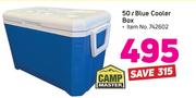Camp Master 50Ltr Blue Cooler Box