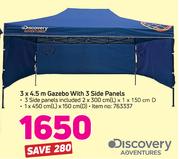 Discovery 3 x 4.5m Gazebo With 3 Side Panels