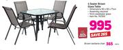 Out & About 4-Seater Glass Table