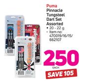 Puma Pinnacle Tungsteel Dart Set-Each