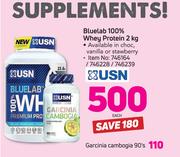 USN Bluelab 100% Whey Protein In Choc, Vanilla Or Strawberry-2kg Each