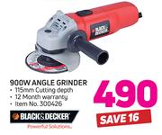 Black & Decker 900W Angle Grinder