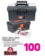 Bigjim 42cm/32cm/21cm Tool Box Set