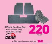 1st Gear 4-Piece Carbon Car Mat Set