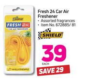 Shield Fresh 24 Car Air Freshener-Each