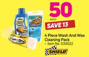Shield 4-Piece Wash And Wax Cleaning Pack-Each