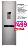 Samsung 309Ltr Bottom Freezer Fridge Silver RB29HWR3DSA U