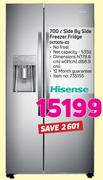 Hisense 700Ltr Side By Side Freezer Fridge H700SI-ID