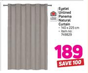 Always Home Eyelet Unlined Panema Natural Curtain-140 x 225cm