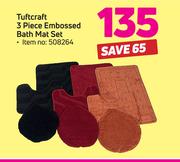 Tuftcraft 3 Piece Embossed Bath Mat Set-Per Set