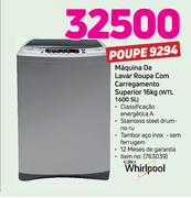 Whirlpool Máquina De lavar Roupa com Carregamento Superior 16Kg WTL-1600 SL