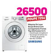 Samsung Maquina de Lavar Roupa branca com Carregamento Frontal 7kg WW70J42631WF