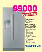 Samsung Geladeira Metálica com portas Laterais Reservatório de Água e gelo 660Ltr RSA1DHMG1 XFA