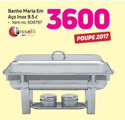 Tissolli Banho Maria em aco inox 9.5Ltr