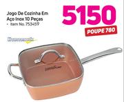 Homemark Jogo de cozinha em aço Inox 10 Pecas