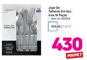 Mainstays Jogo de Talheres em Aço Inox 16 Pecas
