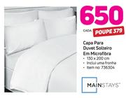 Mainstays capa para Duvet solteiro em Microfibra inclui uma fronha