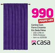 Casa cortina com ferro cinzento em seda falsa