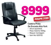 Cadeira Preta de Encosto Alto York