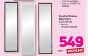 espelho diverso New Dress 34 x 124cm cada