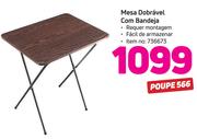 Mesa dobrável com bandeja