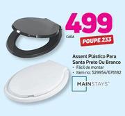 Mainstays Ascent plástico para santa preto e branco cada