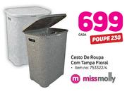 Miss Molly cesto de roupa com tampa Floral cada