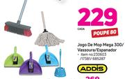 Addis Jogo de Mop Mega 300/Vassoura/espanador cada